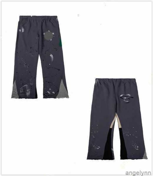 

galleries sweatpants depts pants letter men women vintage los angeles joggers sweatpant graffiti print pantalon splash ink jogger tech fleec, Black