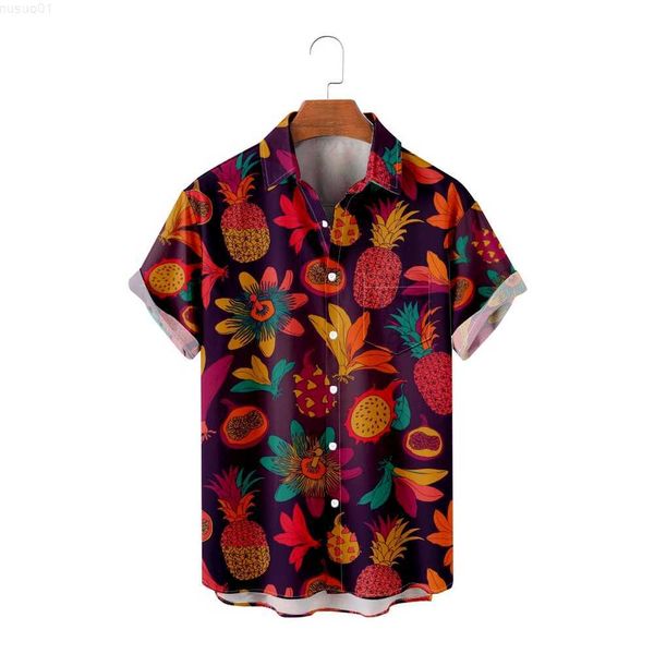 

men's casual shirts haiian shirt for men's fashion coconut tree fruit shirt 3d print cozy casual short sleeve beach oversized clot, White;black