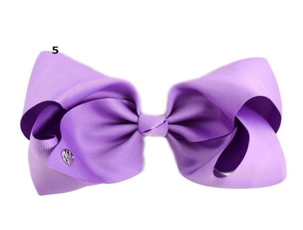 

60pcs 8 inch grosgrain ribbon large bows hair clip baby girls toddlers teens alligator clips hair accessories barrettes9782050, Slivery;white