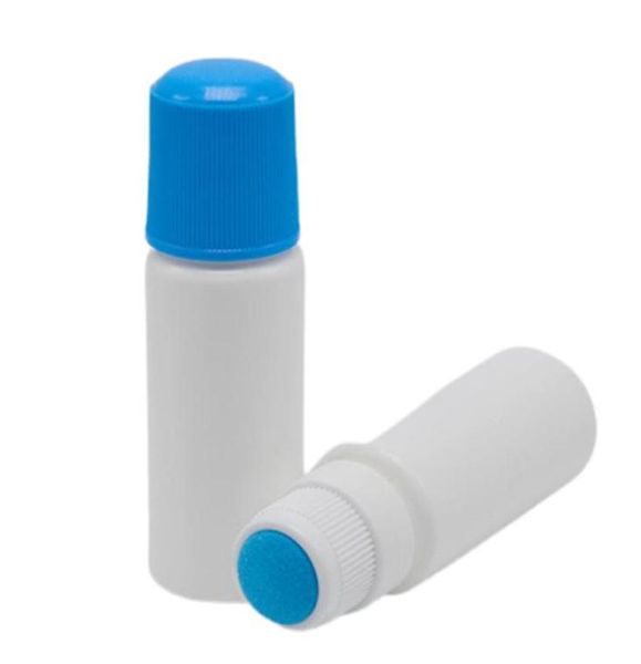 

refillable soreness makeup liquid bottle with sponge applicator 30ml white medicine empty bottle sponges head 14741611459