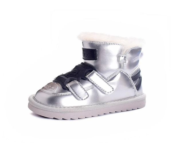 

new winter children snow boots mirror waterproof girl boots nonslip wool warm thick cotton boy boots baby toddler shoes 2011132683951, Black;grey