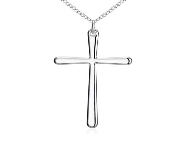 

selling jewelry 925 silver cross pendant necklace 10pcslot73036445547843