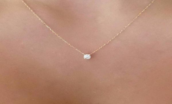 

fashion gold diamonds necklaces delicate solitaire pendant dainty pendants necklace bridal jewelry floating diamond jewellery8712614, Silver