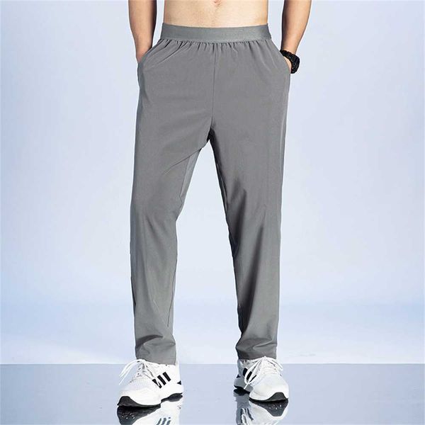 

2023 new summer thin sports casual pants men's ice silk middle aged elastic quick drying pantscaz3ux8z, Black