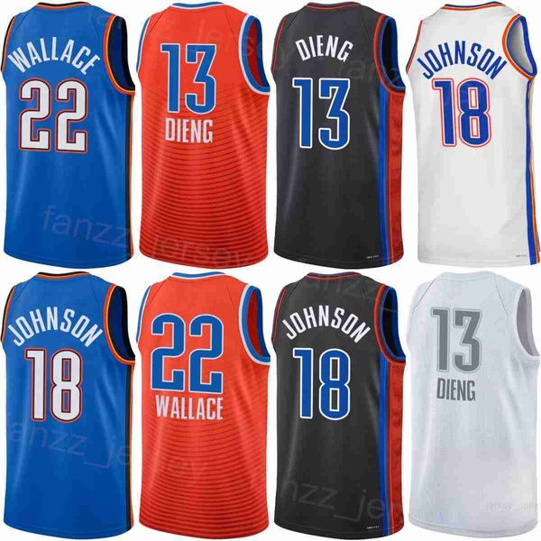 

print basketball keyontae johnson jerseys 18 ousmane dieng 13 victor oladipo vasilije micic cason wallace 22 jeremiah robinson-earl 50 josh, Black;red