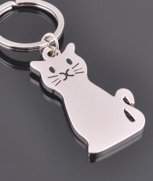

20pcslot metal cat keychains key rings0123456789109779690, Slivery;golden