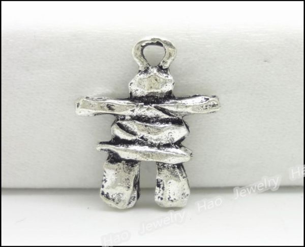 

antique plated silver zinc alloy inukshuk charm pendant fit bracelet necklace diy jewelry 90pcs2375237, Bronze;silver