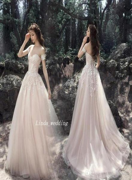

2019 romantic aline wedding dress vintage sweetheart neck sleeveless lace bridal gown plus size custom made9951887, White