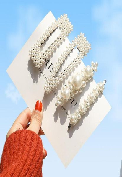 

korean ins pearl hairpin edge clip girl fashion small clip net red hairpin liu hai clip girl new headdress9107352, Golden;silver
