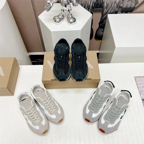 

casual shoes 2023 designer classic retro sneakers running shoes veja new release brand super star golden sequin bottom and breathability, Black