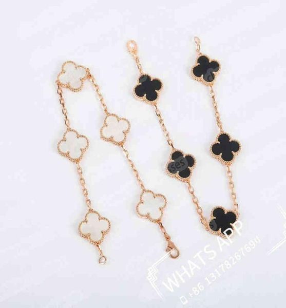

charm bracelets classic fashion 4 leaf clover charm bangle 18k gold agate shell motherofpearl for womengirls linkaa146646773, Golden;silver