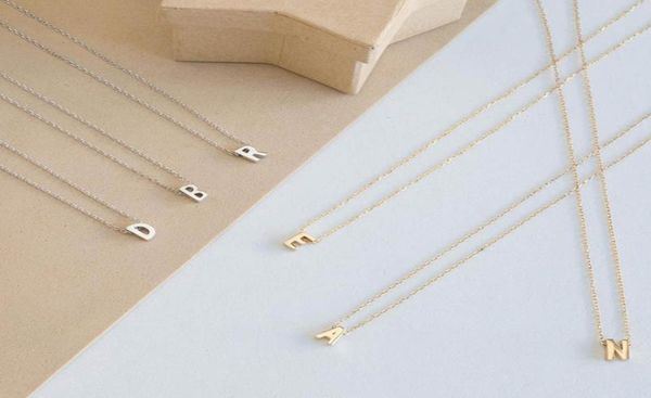 

silver gold color 26 initial letter choker necklace for women personalized pendant necklace summer jewelry accessories2109642
