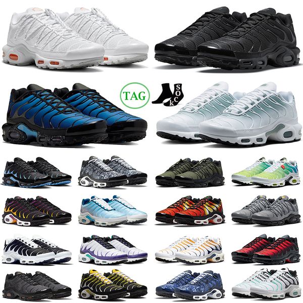 

plus tn terascape running shoes men women triple black white black yellow psychic blue utility clean white mens trainer sports outdoor sneak, White;red