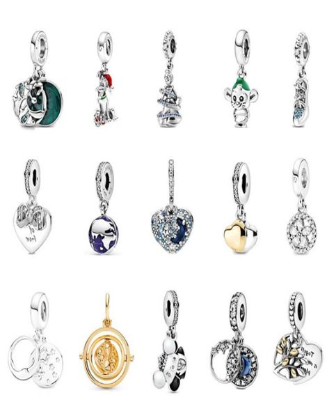 

925 sterling silver angel wing silver dangle bead with real 14k heart fits style jewelry charm bracelets necklaces1768261, Black