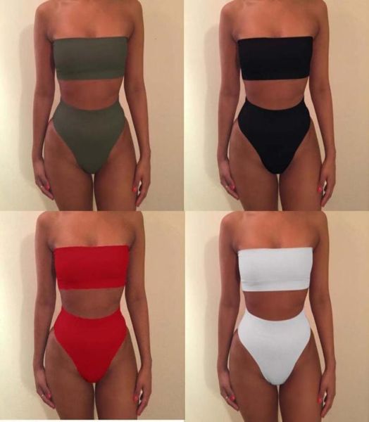 

piece 2020 bikini two solid split women039s swimsuit91687414996130, White;black