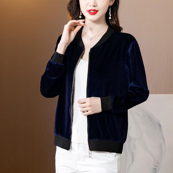 

blazers 2022 fashion autumn bomber jacket women long sleeve loose jacket woman vintage solid baseball jacket female outwear clothes, White;black