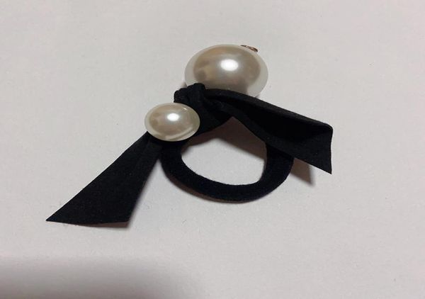 

fashion handmade double ball big pearl rubber bands hair rope hairpins headwear jewelry accessories vip gifts6469446, Pink