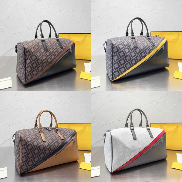 

45cm leather designer men duffel bags luggage sport outdoor packs shoulder travel bags messenger sports bag gym women totes bags handbags
