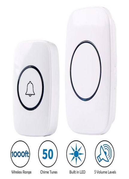 

110db wireless doorbell waterproof home door bell battery 1 button 1 2 3 receiver7296221