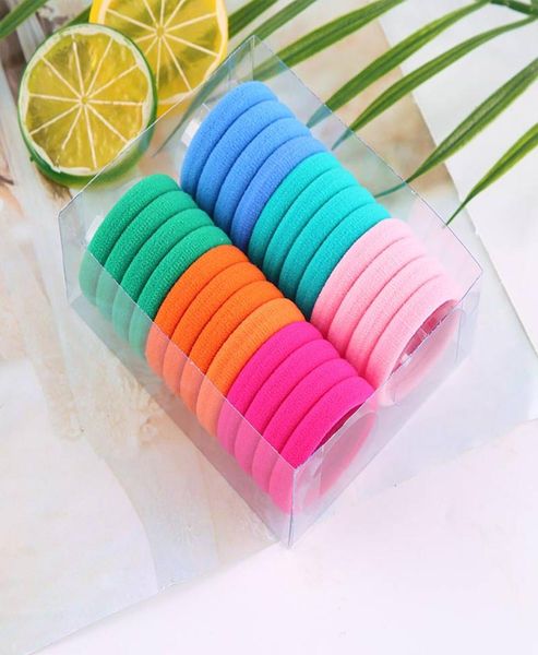 

children039s hair ring high stretch large seamless loop baby does not hurt the rubber band hair ring 2 boxes3255503, Pink