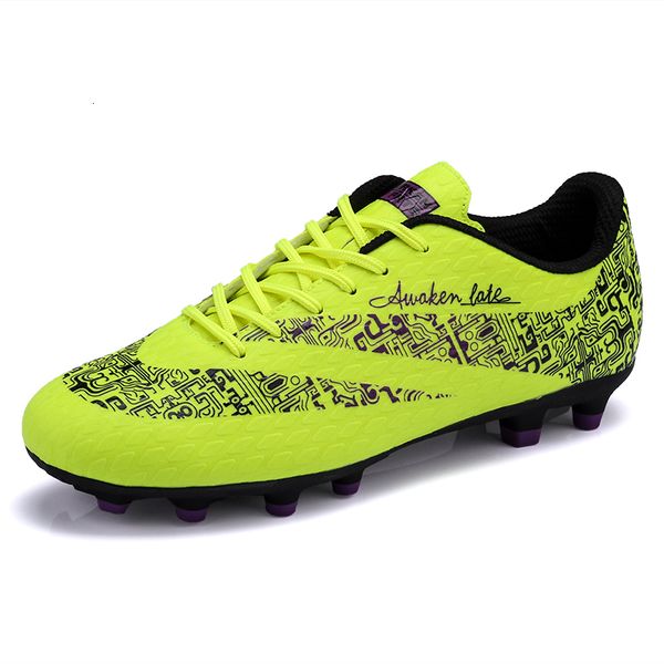 

dress shoes men football shoes tufr training soccer shoes outdoor sports long spikes childrens fast soccer tennis for boys 230714, Black