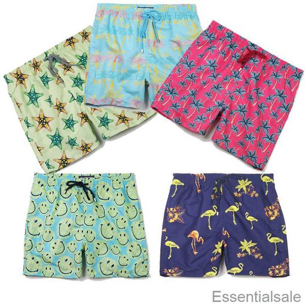 

2023 high street vilebrequin shorts men's casual sports animal printed pant loose oversize style drawstring essent short beach pants tr, White;black