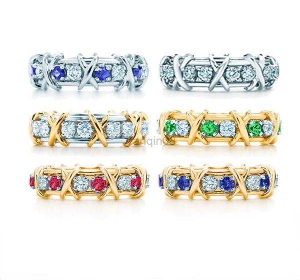 

band rings fashion brand ladies multicolor famous designer rings for women g2209083864245, Silver