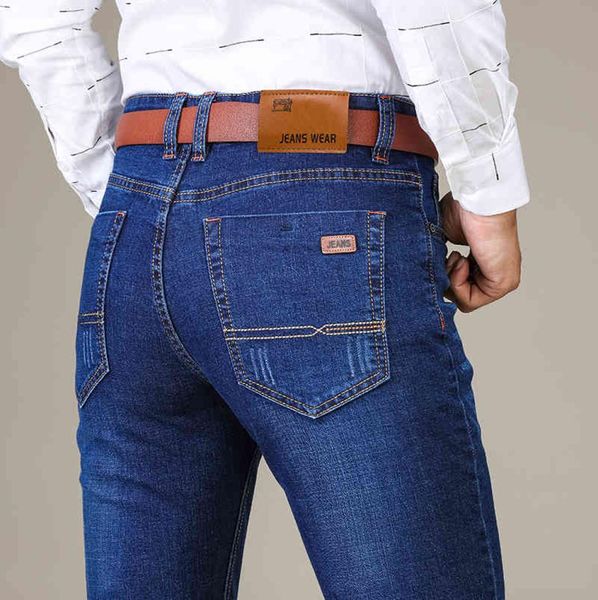 

brand 2020 clothes men039s fashion business casual stretch slim jeans classic cowboy trousers regular fit denim pants male1664679, Blue