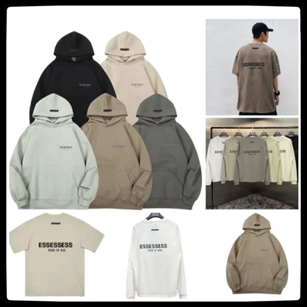 

designer warm hooded hoodies sweater men's women's fashion streetwear pullover sweatshirt loose essentail hoodie couple clothing t, Black