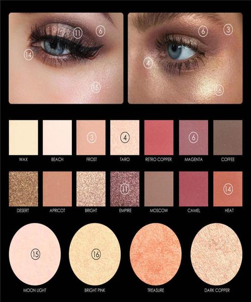 

whole new highly pigmented glitter eye shadow flash shimmer with bush highlighter palette face makeup tools9596878