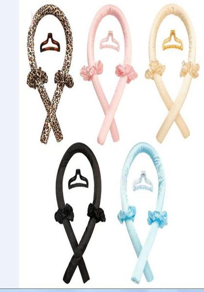 

hair jewelry heatless curling rod headband no heat curl ribbon with hair clips and scrunchie sleeping curls silk ribbon hair rolle3473404, Golden;white