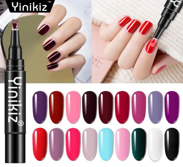 

12pcslot one step gel polish uv led soak off gel lacquer for manicure 3 in 1 nail art varnish pen5579164, Red;pink