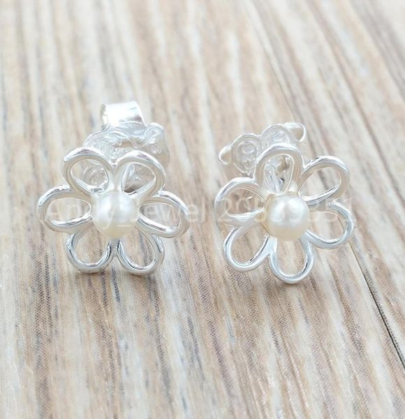 

maggie earrings with pearl stud bear jewelry 925 sterling fits european jewelry style gift andy jewel 2148035305788451, Golden;silver