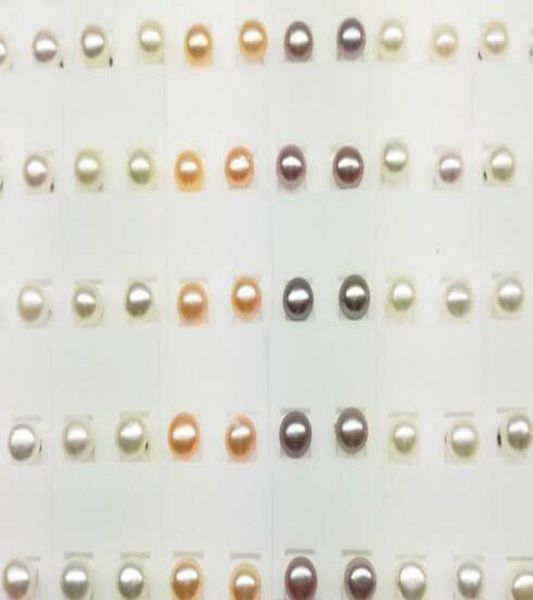 

50pairslot pearl earring silver nail stud for diy craft fashion jewelry gift mix color w16405598, Golden;silver