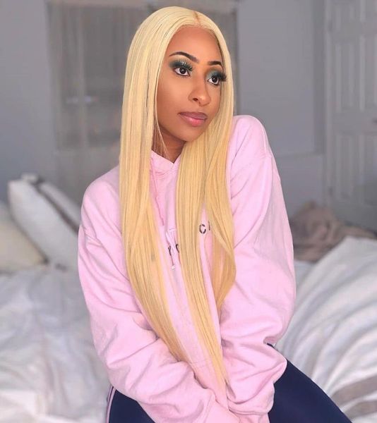 

blonde lace front human hair wigs straight colored human hair wigs for black women inch pre plucked lace front wig full6939534, Black;brown