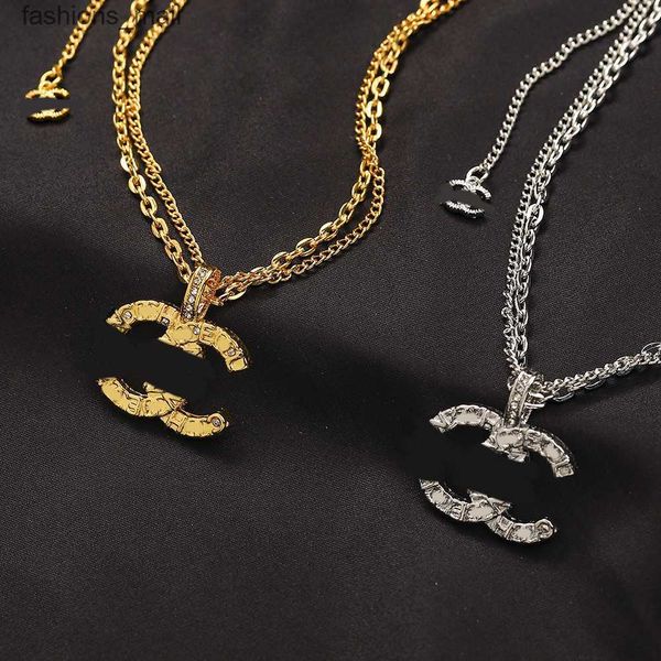

18k gold plated luxury designer necklace for women brand letter embossment choker chain necklaces jewelry accessory never fade 20style, Silver