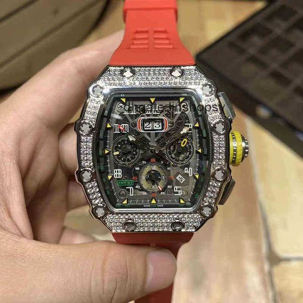 

aluxury watch date lluxury mens mechanical watch richa milles business leisure rm11-03 fully automatic full drill case tape fashion swiss mo, Slivery;golden