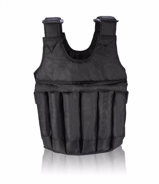 

adjustable fitness weighted vest 20kg 50kg exercise training fitness jacket gym workout boxing waistcoat equipment bhd25664505, Black;red