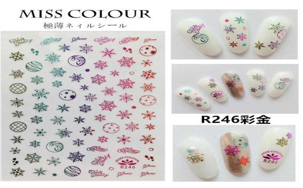 

1 christmas nail sticker snowflake snowflake snowman winter nail art deco christmas tree hats manicure gold7511332, Black