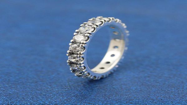 

925 sterling silver sparkling row eternity band rings fit p jewelry engagement wedding lovers fashion ring for women7708375