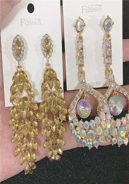 

bohemian earrings retro dangle european and american alloy diamond long famous palace court wind exaggerated earrings wholes j6046051, Silver