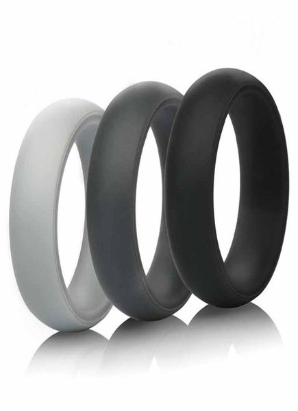 

3pcsset silicone finger ring flexible hypoallergenic crossfit engagement army band rubber wedding engagement ring size 6121995688, Silver