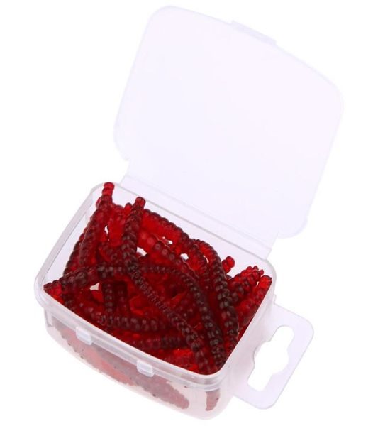 

20pcs 6cm fishing lures simulation earthworm worm artificial baits pesca fishing soft lure with fishing tackle box case9241964