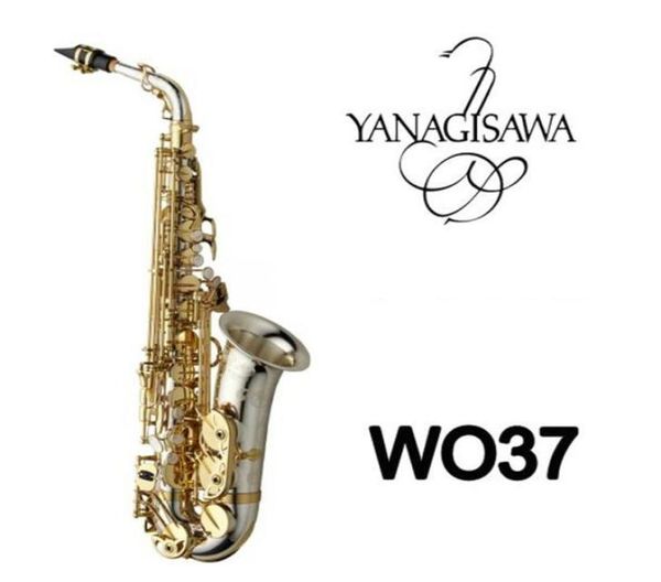 

yanagisawa awo37 alto saxophone musical instrument brass nickel silver surface gold key eb sax with case mouthpiece 9545451