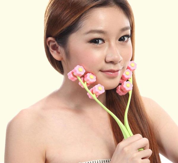 

roller slimming face flower type elastic facial massager facelift massage face shaper relaxation beauty tools4720627