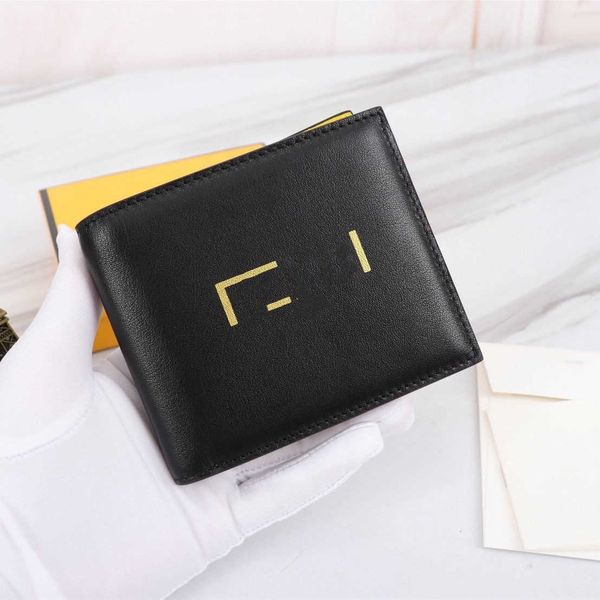 

designer brand men's short wallets leather letter fashion bag korean color blocking half fold men classic card bag, Red;black