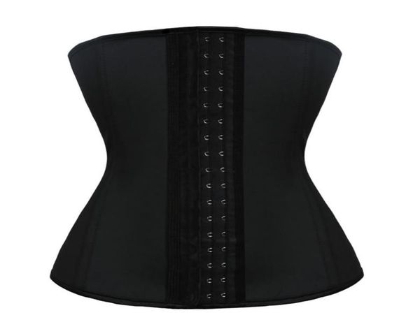 

woman bustiers plus size xs6xl women 100 latex rubber waist trainer cincher underbust corset 9 steel boned shapewear35979529070461, Black;white