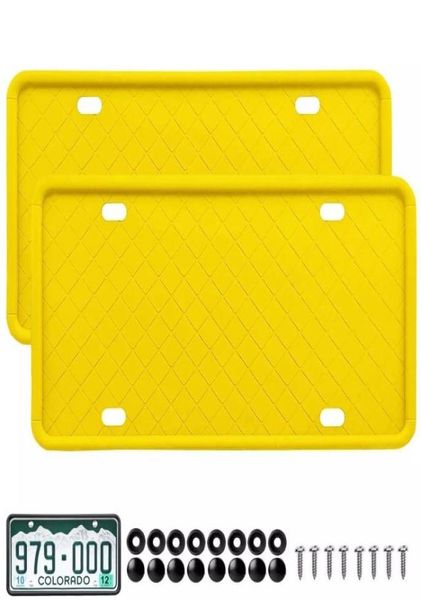 

mingshore silicone license plate frame with 6 drainage holes rustproof weatherproof rattleproof us ca car 2 pcs license plate6322941