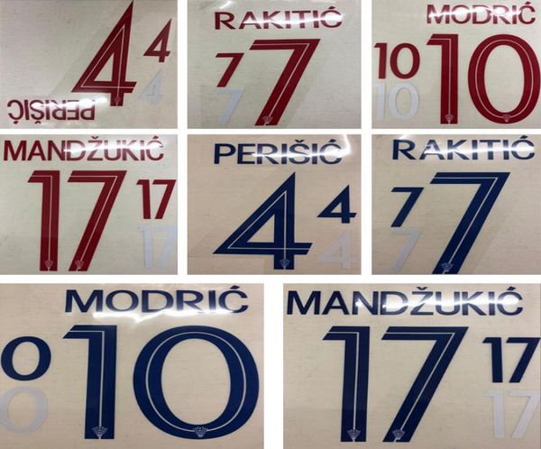 

18 19 croatia blue printing nameset perisio modric soccer player039s stamping sticker printed football letters red impresse7344349