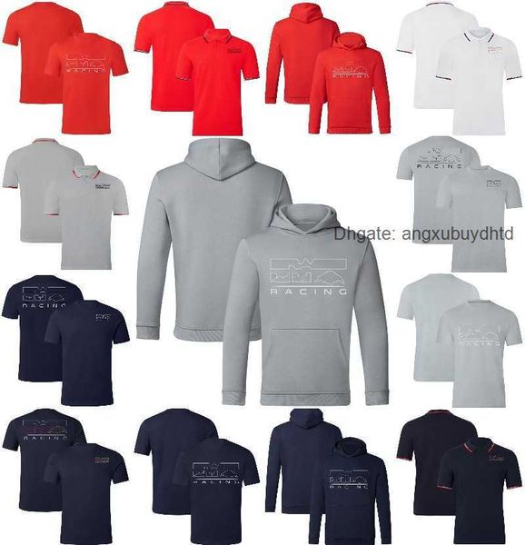 

2023 f1 red b team hoodie formula 1 driver hoodie sweatshirt series f1 t-shirt fashion men's casual lapel polo shirts jersey, Black